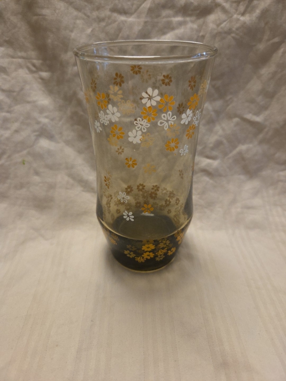 Vintage Replacement Libbey 6 " Glass Tumbler Cup Daisy Spring Blossom Flower